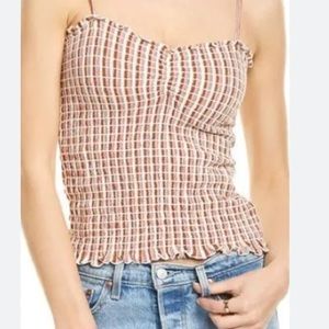 Madewell Parchment Vintage Check Jacquered Tank